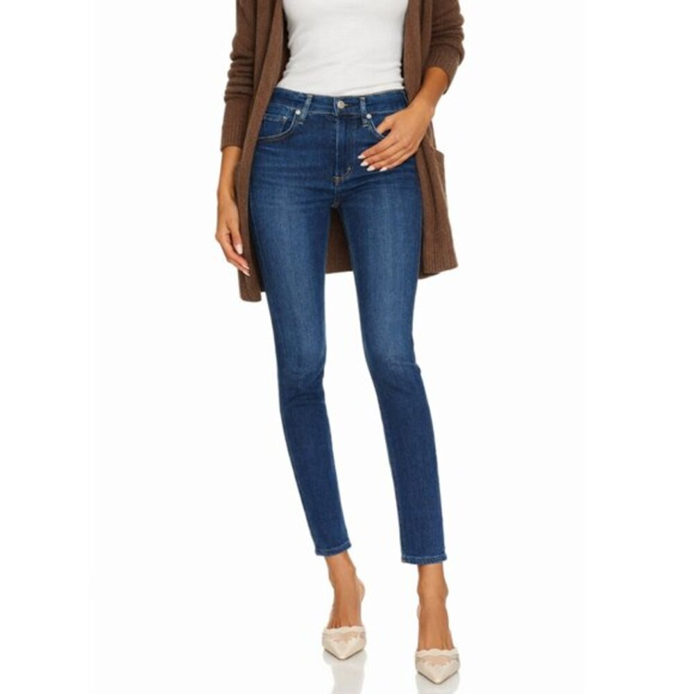 Citizens Of Humanity Rocket Blue Mid Rise Skinny Blue Denim Jeans Womens Size 25